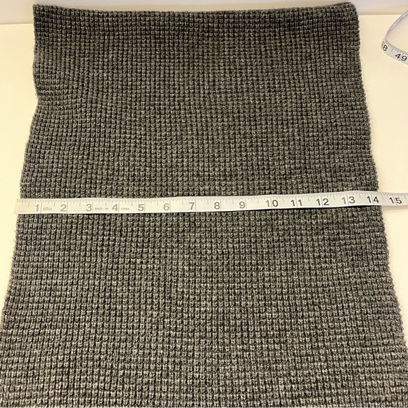 J Crew Womens Gray Chunky Knit Rectangular Comfy Cozy Warm Infinity Scarf - Picture 9 of 9